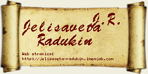 Jelisaveta Radukin vizit kartica